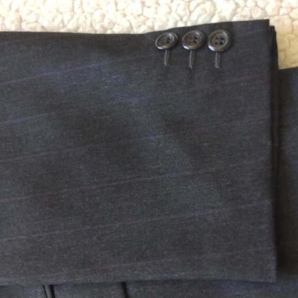 Alexandre London Charcoal Gray Pinstripe Wool Suit 44R (Tailored in England) - Picture 7 of 15